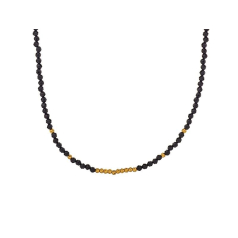 Colar com espinélio preto...