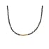 Collier avec spinelle noir naturel, en argent doré 925, longueur 40 + 5 cm