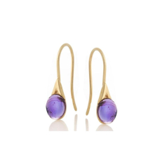 Earrings with natural aqua...