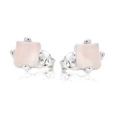 Pendientes con cuarzo rosa...