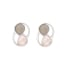 Pendientes con cuarzo rosa y ágata gris, en plata 925 rodiada