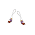 Ohrringe mit Amethyst und Bernstein, aus rhodiniertem Silber 925