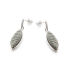 Boucles d'oreilles avec silex rayé multicolore naturel, en argent rhodié 925