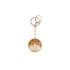 Levensboom sleutelhanger in berken, metaal en barnsteen, diameter 4 cm