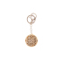 Flower of life key ring in birch, metal and amber, diameter 4 cm