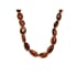 Collier avec ambre cognac naturel de la mer Baltique olive, longueur 45 cm