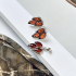 Pendant with cognac amber drop, in rhodium-plated silver 925, height 2+0.7 cm