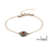 Bracelet avec ambre cognac, argent vieilli 925, 18 + 3 cm