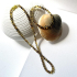 Bracelet avec ambre vert naturel de la mer Baltique boule, longueur 18-19 cm