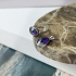 Pendientes con amatista violeta natural, en plata 925 rodiada