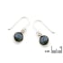 Pendientes con labradorita multicolor natural, en plata 925 rodiada