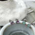 Pendientes con amatista violeta natural, en plata 925 rodiada