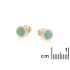 Earrings with natural blue amazonite, in rhodium silver 925