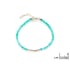 Bracciale con amazzonite blu, argento 925 rodiato, 15,5+3 cm