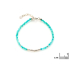 Pulsera con amazonita azul, plata 925 rodiada, 15,5 + 3 cm