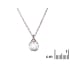 Collier avec cristal de roche boule, en argent rhodié 925, longueur 42 + 3 cm