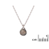 Necklace with multi-colored labradorite, in 925 rhodium silver, length 42 + 3 cm