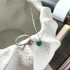 Necklace with multi-colored labradorite, in 925 rhodium silver, length 42 + 3 cm