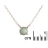 Collier avec quartz vert naturel, en argent rhodié 925, longueur 42 + 3 cm