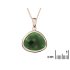 Collar con aventurina verde, en plata 925 rodiada, longitud 42 + 3 cm