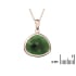 Collier avec aventurine verte, en argent rhodié 925, longueur 42 + 3 cm