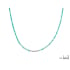 Collana con amazzonite blu naturale, in argento 925 rodiato, lunghezza 40+5 cm