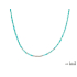 Collier avec amazonite bleue naturelle, en argent rhodié 925, longueur 40 + 5 cm