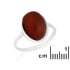 Anello con diaspro rosso naturale, in argento 925 rodiato