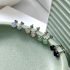 Pendientes con aventurina verde natural cuadrada, en plata 925 rodiada