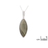 Pendant with natural multi-colored striped flint, in 925 rhodium silver