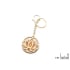 Lotus keychain with Batlic sea amber and birch wood