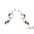 Oorbellen met natuurlijk cognac-amber, in gerhodineerd zilver 925