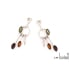 Pendientes con ámbar multicolor del Mar Báltico, plata 925 rodiada