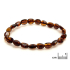 Pulseira com âmbar conhaque natural da azeitona do Mar Báltico, comprimento 19 cm