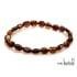 Pulsera con ámbar coñac natural del olivo del Mar Báltico, longitud 19 cm