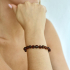Bracelet avec ambre cognac naturel de la mer Baltique olive, longueur 19 cm