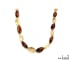 Collier avec ambre multicolore naturel de la mer Baltique olive, longueur 45 cm