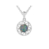 Anhänger mit rundem australischem blauem Doublet-Opal, in 925 rhodiniertem Silber