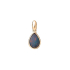 Pendentif goutte opale bleue doublet, argent doré 925, hauteur 1+0,7 cm