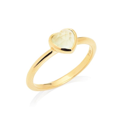 Anello con prehnite verde...