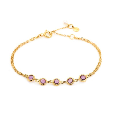 Pulseira com ametista roxa,...