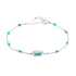 Brățară cu amazonit și onix verde, argint 925 placat cu rodiu, 15+3 cm