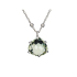 Collier avec améthyste verte naturelle, argent rhodié 925, 42+3 cm