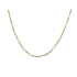 Collana con amazzonite blu naturale, argento 925 dorato , 42+3 cm