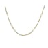 Ketting met natuurlijke blauwe amazoniet, 925 zilver goudkleurige , 42+3 cm