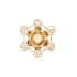 metatron oplaad- en decoplaat met berkenhout en barnsteen, 11 cm