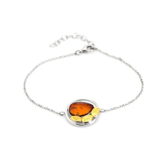 Bracelet with cognac amber,...