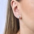 Natural round white moonstone stud earrings, rhodium-plated 925 silver, 4 mm
