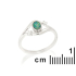 Anillo con doblete ovalado de ópalo y óxido de circonio, en plata 925 rodiada