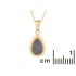 Pendant with blue opal doublet, in 925 gold plated silver, height 1.2 cm